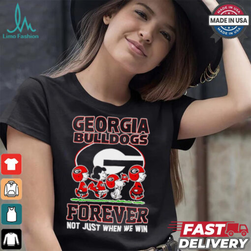 Peanuts Georgia Bulldogs forever not just when we win shirt