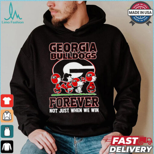 Peanuts Georgia Bulldogs forever not just when we win shirt