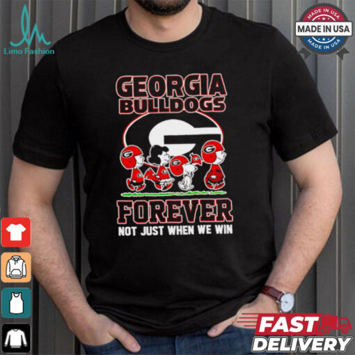 Peanuts Georgia Bulldogs forever not just when we win shirt