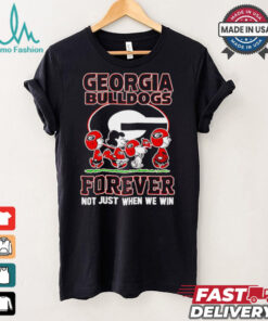 Peanuts Georgia Bulldogs forever not just when we win shirt