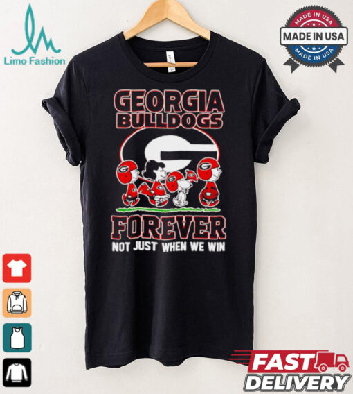 Peanuts Georgia Bulldogs forever not just when we win shirt