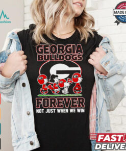 Peanuts Georgia Bulldogs forever not just when we win shirt