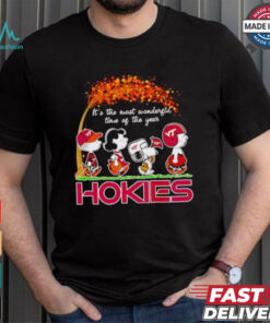 Peanuts Hokies fall it’s the most wonderful time of the year shirt