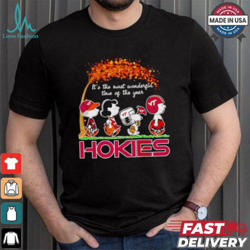 Peanuts Hokies fall it’s the most wonderful time of the year shirt