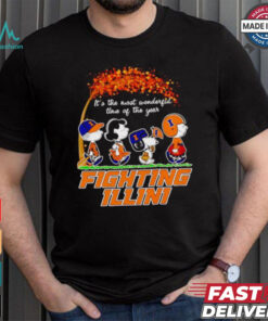 Peanuts Illinois Fighting Illini fall it’s the most wonderful time of the year shirt