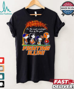 Peanuts Illinois Fighting Illini fall it’s the most wonderful time of the year shirt