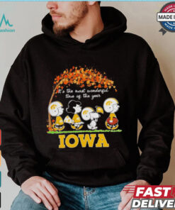 Peanuts Iowa Hawkeyes Fall the most beautiful time of the year shirt, hoodie, sweater, long sleeve and tank top Peanuts Iowa Hawkeyes Fall the most beautiful time of the year shirt