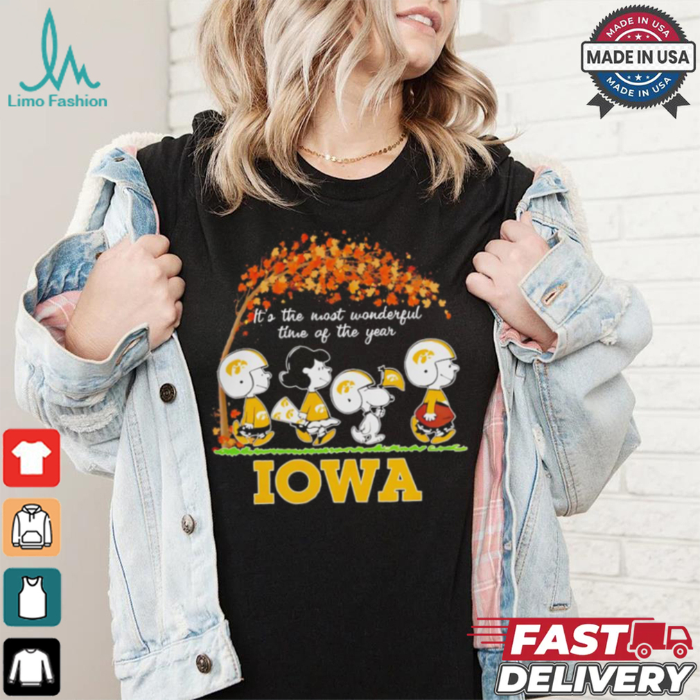 Peanuts Iowa Hawkeyes Fall the most beautiful time of the year shirt Peanuts Iowa Hawkeyes Fall the most beautiful time of the year shirt