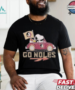 Peanuts Snoopy And Woodstock On Car Florida State Seminoles Go Noles Shirt