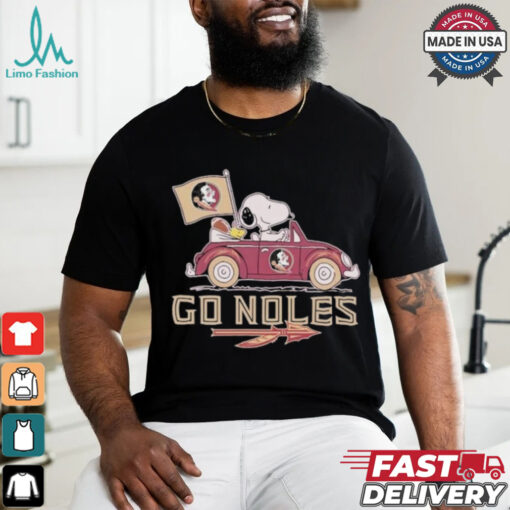 Peanuts Snoopy And Woodstock On Car Florida State Seminoles Go Noles Shirt
