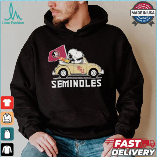 Peanuts Snoopy And Woodstock X Florida State Seminoles On Car 2024 Shirt