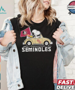 Peanuts Snoopy And Woodstock X Florida State Seminoles On Car 2024 Shirt
