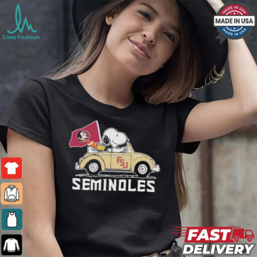 Peanuts Snoopy And Woodstock X Florida State Seminoles On Car 2024 Shirt