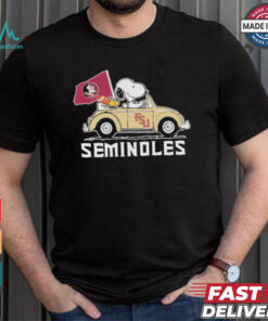 Peanuts Snoopy And Woodstock X Florida State Seminoles On Car 2024 Shirt