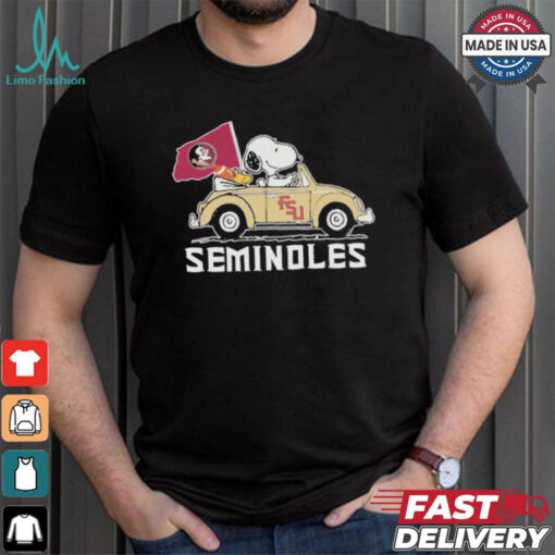 Peanuts Snoopy And Woodstock X Florida State Seminoles On Car 2024 Shirt