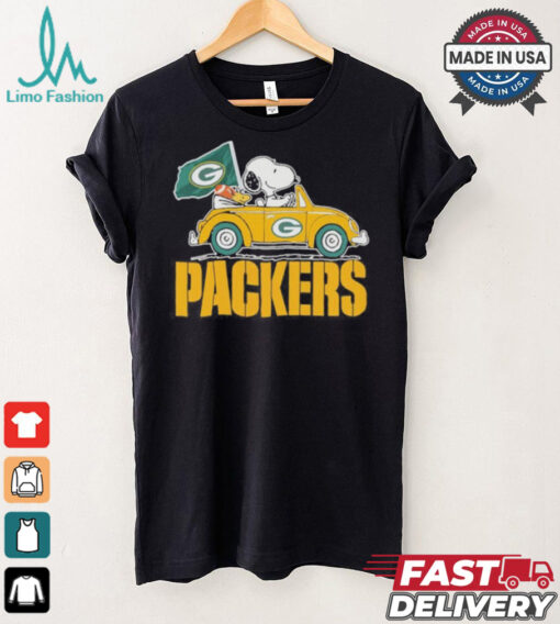 Peanuts Snoopy And Woodstock X Green Bay Packers On Car Shirt