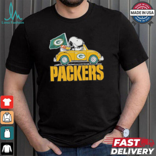 Peanuts Snoopy And Woodstock X Green Bay Packers On Car Shirt