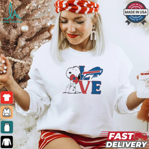 Peanuts Snoopy love Buffalo Bills shirt