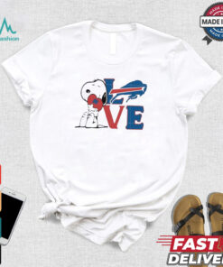 Peanuts Snoopy love Buffalo Bills shirt