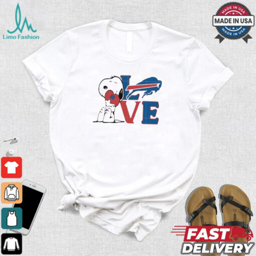 Peanuts Snoopy love Buffalo Bills shirt