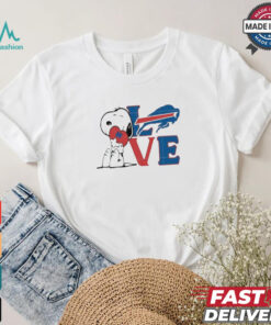 Peanuts Snoopy love Buffalo Bills shirt