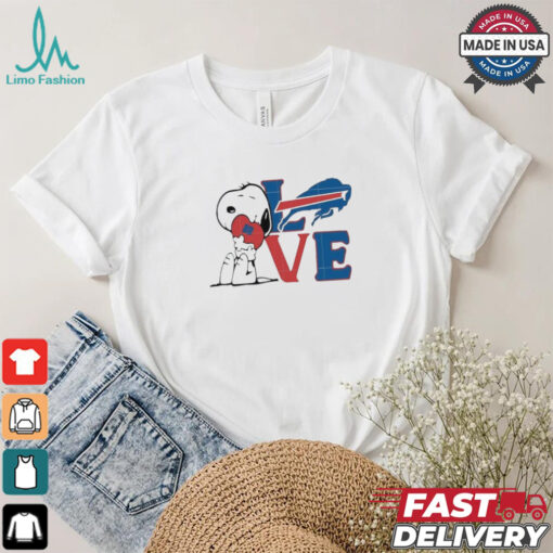 Peanuts Snoopy love Buffalo Bills shirt