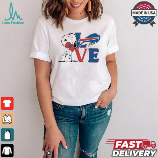 Peanuts Snoopy love Buffalo Bills shirt