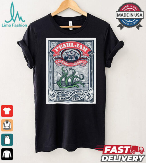 Pearl Jam Legends Of THe Deep Blue Sept 15 & 17 Boston Dark Matter Fenway Shirt