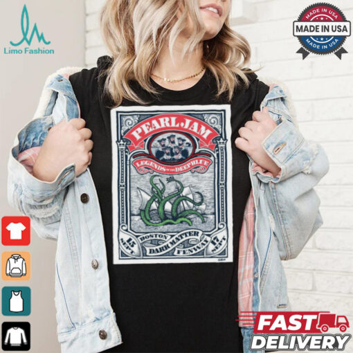 Pearl Jam Legends Of THe Deep Blue Sept 15 & 17 Boston Dark Matter Fenway Shirt