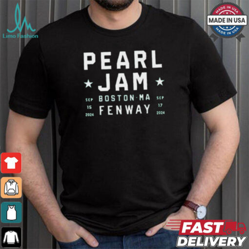Pearl Jam Sep 15 & 17 2024 Boton Ma Fenway Shirt