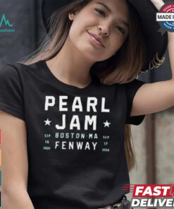 Pearl Jam Sep 15 & 17 2024 Boton Ma Fenway Shirt