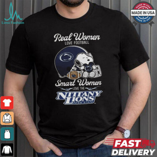 Penn State Nittany Lions x Snoopy Real Women Love Football Smart Women Helmet 2024 Shirt
