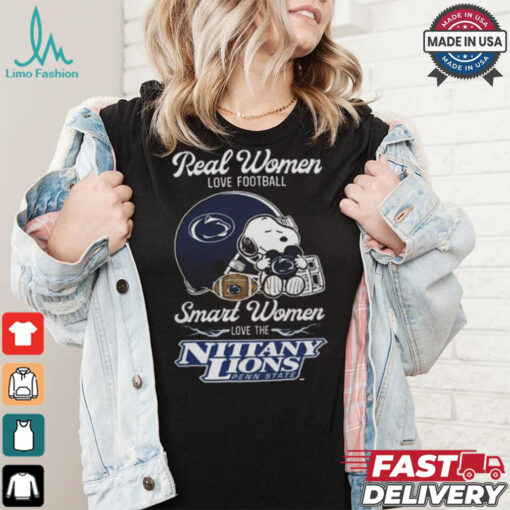 Penn State Nittany Lions x Snoopy Real Women Love Football Smart Women Helmet 2024 Shirt