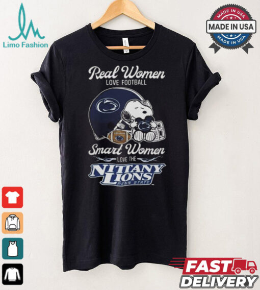 Penn State Nittany Lions x Snoopy Real Women Love Football Smart Women Helmet 2024 Shirt