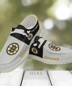 Personalized NHL Boston Bruins Hey Dude Shoes