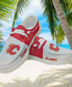 Personalized NHL Calgary Flames Hey Dude Shoes