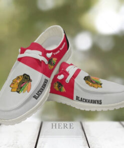 Personalized NHL Chicago Blackhawks Hey Dude Shoes