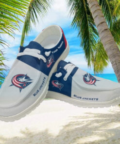 Personalized NHL Columbus Blue Jackets Hey Dude Shoes