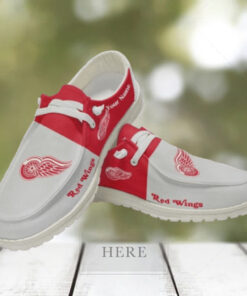 Personalized NHL Detroit Red Wings Hey Dude Shoes