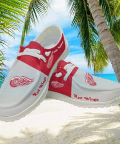 Personalized NHL Detroit Red Wings Hey Dude Shoes