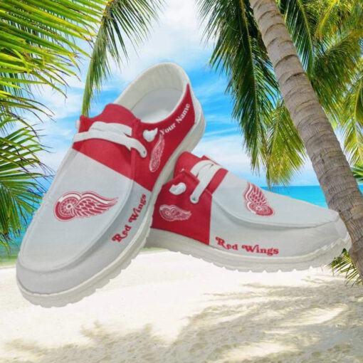 Personalized NHL Detroit Red Wings Hey Dude Shoes