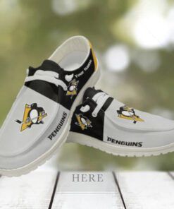 Personalized NHL Pittsburgh Penguins Hey Dude Shoes