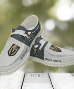 Personalized NHL Vegas Golden Knights Hey Dude Shoes