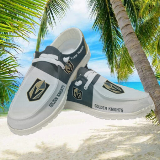 Personalized NHL Vegas Golden Knights Hey Dude Shoes