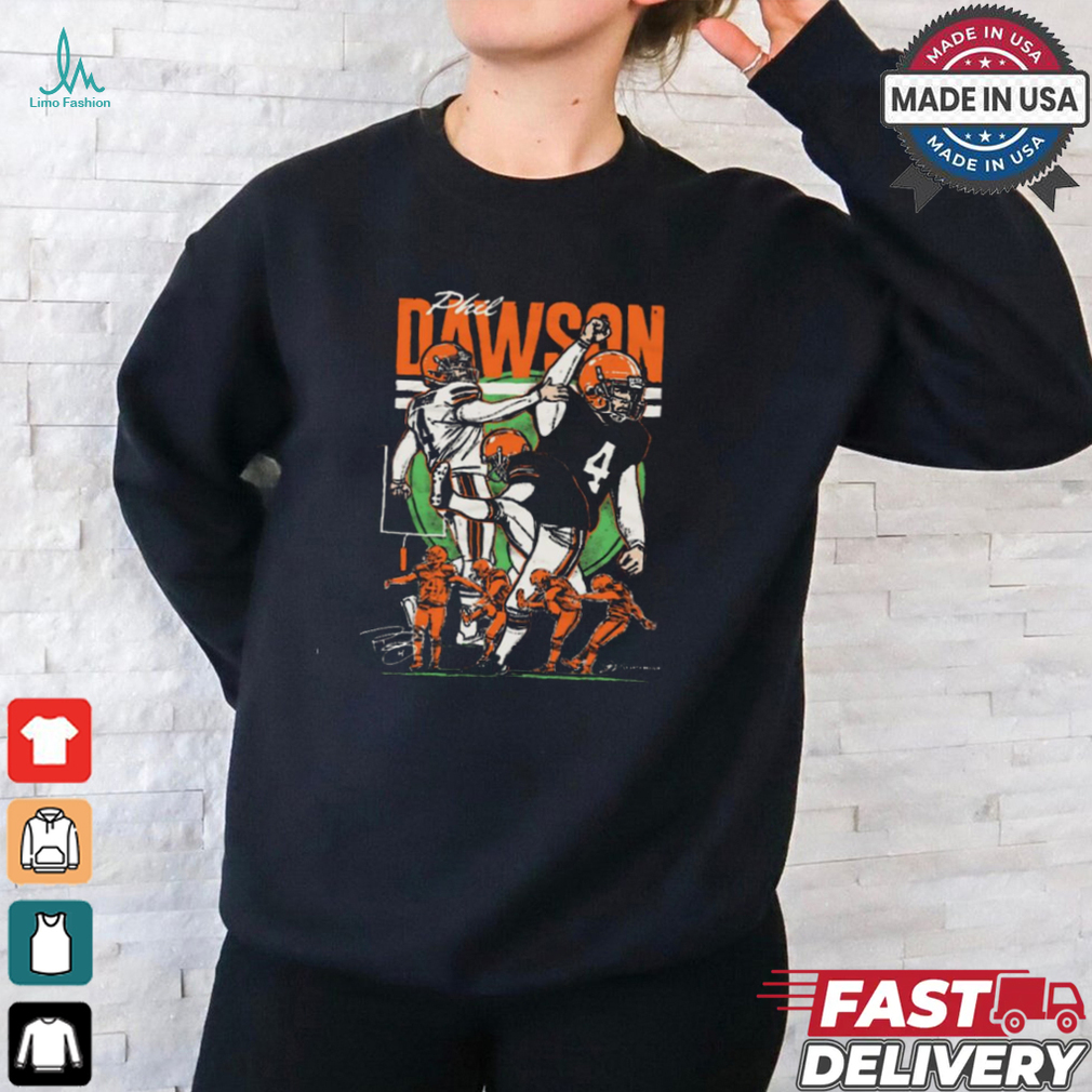 Phil Dawson Cleveland Browns Vintage Signature Painting t shirt Phil Dawson Cleveland Browns Vintage Signature Painting t shirt