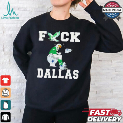 Philadelphia Eagle shit on Dallas Cowboys helmet toilet shirt