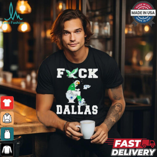 Philadelphia Eagle shit on Dallas Cowboys helmet toilet shirt