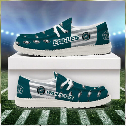 Philadelphia Eagles 2024 Version Personalized Hey Dude Shoes