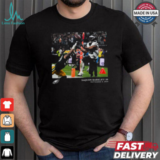 Philadelphia Eagles Saquon Barkley Black NFL Flash Features Week 1 T Shirt