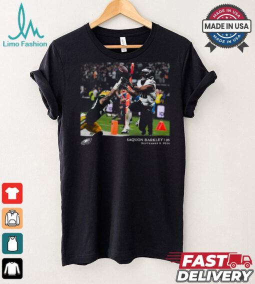 Philadelphia Eagles Saquon Barkley Black NFL Flash Features Week 1 T Shirt
